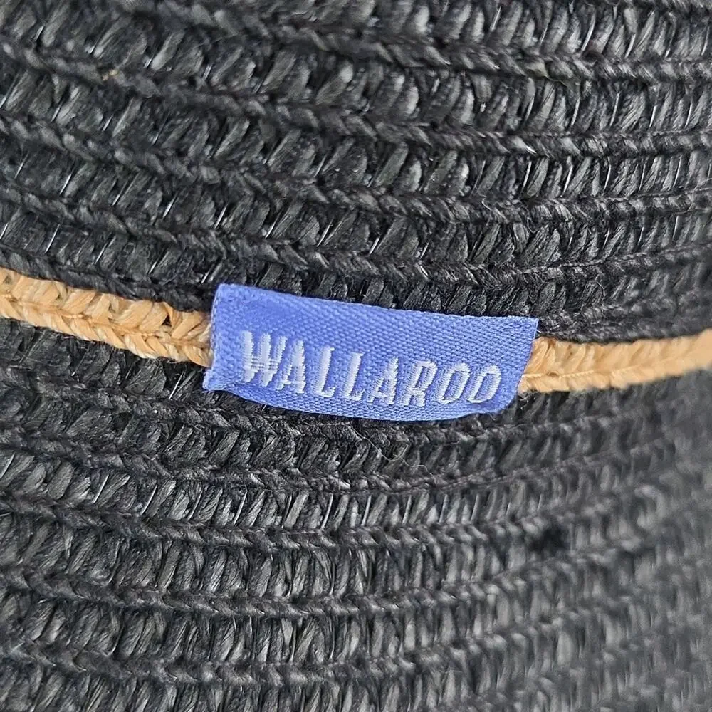 Wallaroo Hat Companyy Savannah Sun Hat Striped Black and Tan Wide Brim Hat